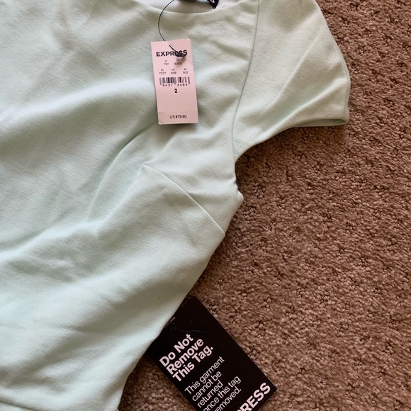 EXPRESS: Mint Peplum Dress - Picture 2 of 2